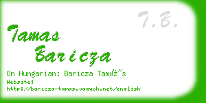 tamas baricza business card